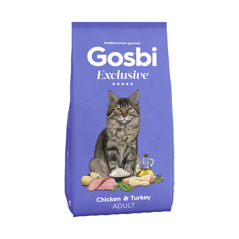 GOSBI EXCLUSIVE CAT CHICKEN & TURKEY ADULT 400 GR