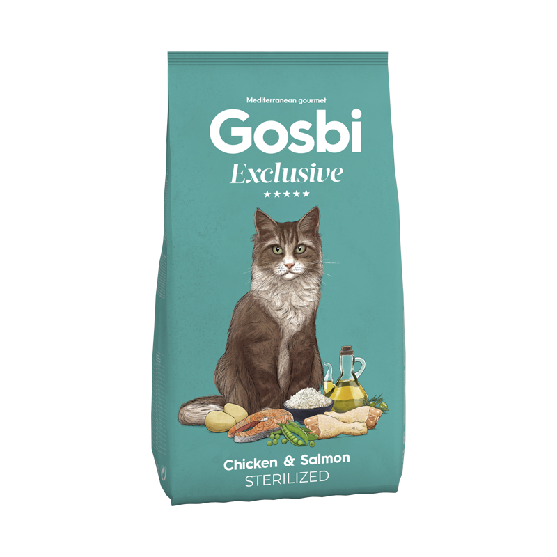 GOSBI EXCLISIVE CAT CHICKEN & SALMON STERILIZED 400 GR