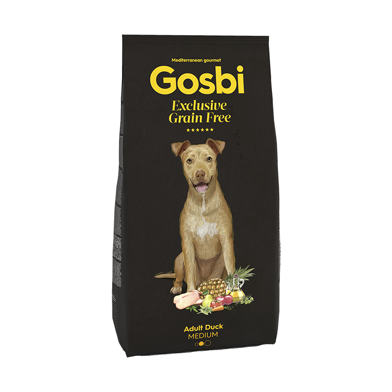 GOSBI EXCLUSIVE GRAIN FREE ADULT DUCK MEDIUM 12 Kg.