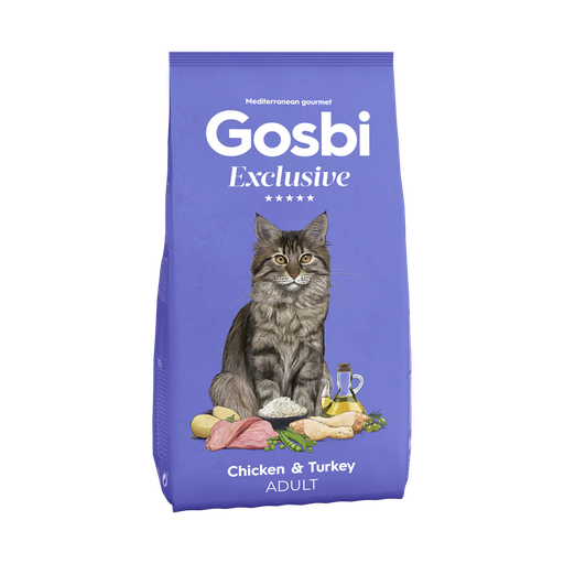 [GB014] GOSBI EXCLUSIVE CAT CHICKEN & TURKEY ADULT 400 GR