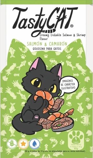 [RC200] Tasty Cat Salmón y Camarones 4pz