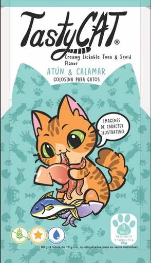 [RC202] Tasty Cat Atún y Calamar 4pz